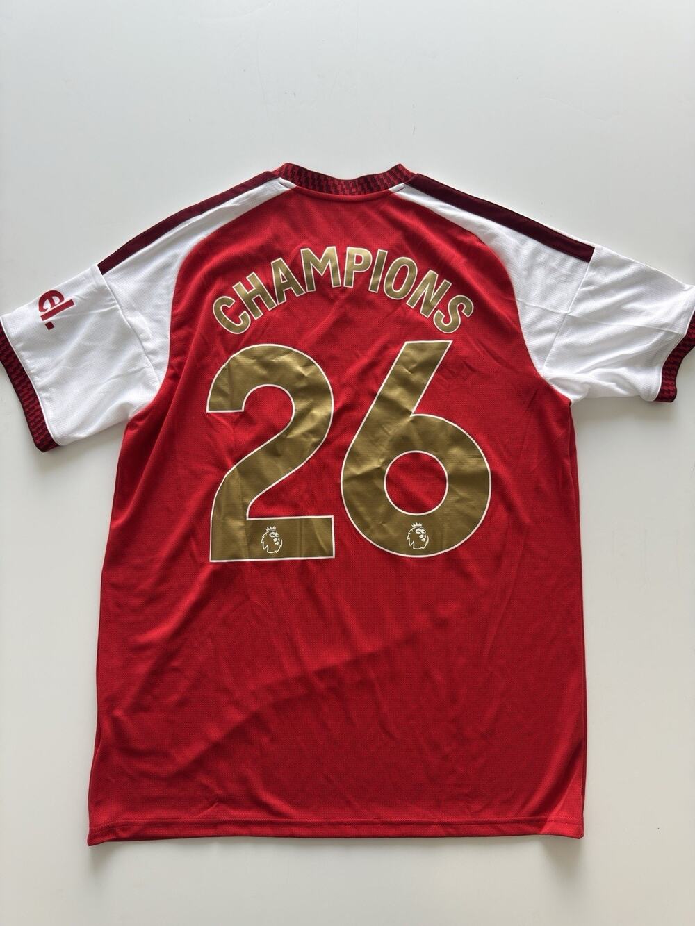 Arsenal Adidas Premier League Champions Home Jersey Large